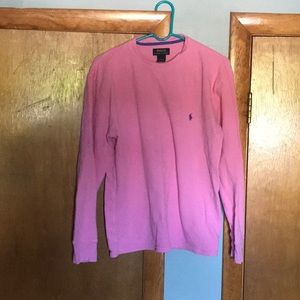 Men’s polo waffle cut long sleeve